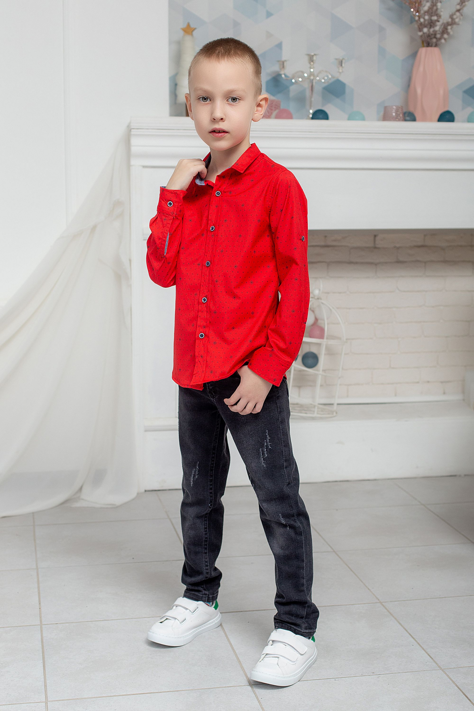 Красная рубашка для мальчика