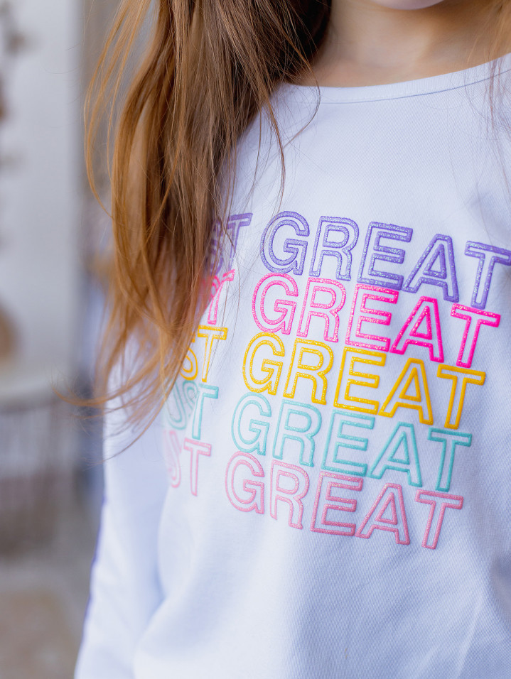 Кофта "JUST GREAT" для дівчинки