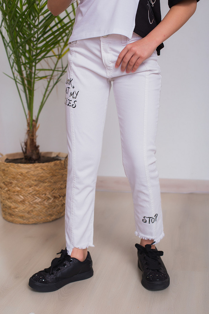 Білі джинси "LOOK" для дівчинки