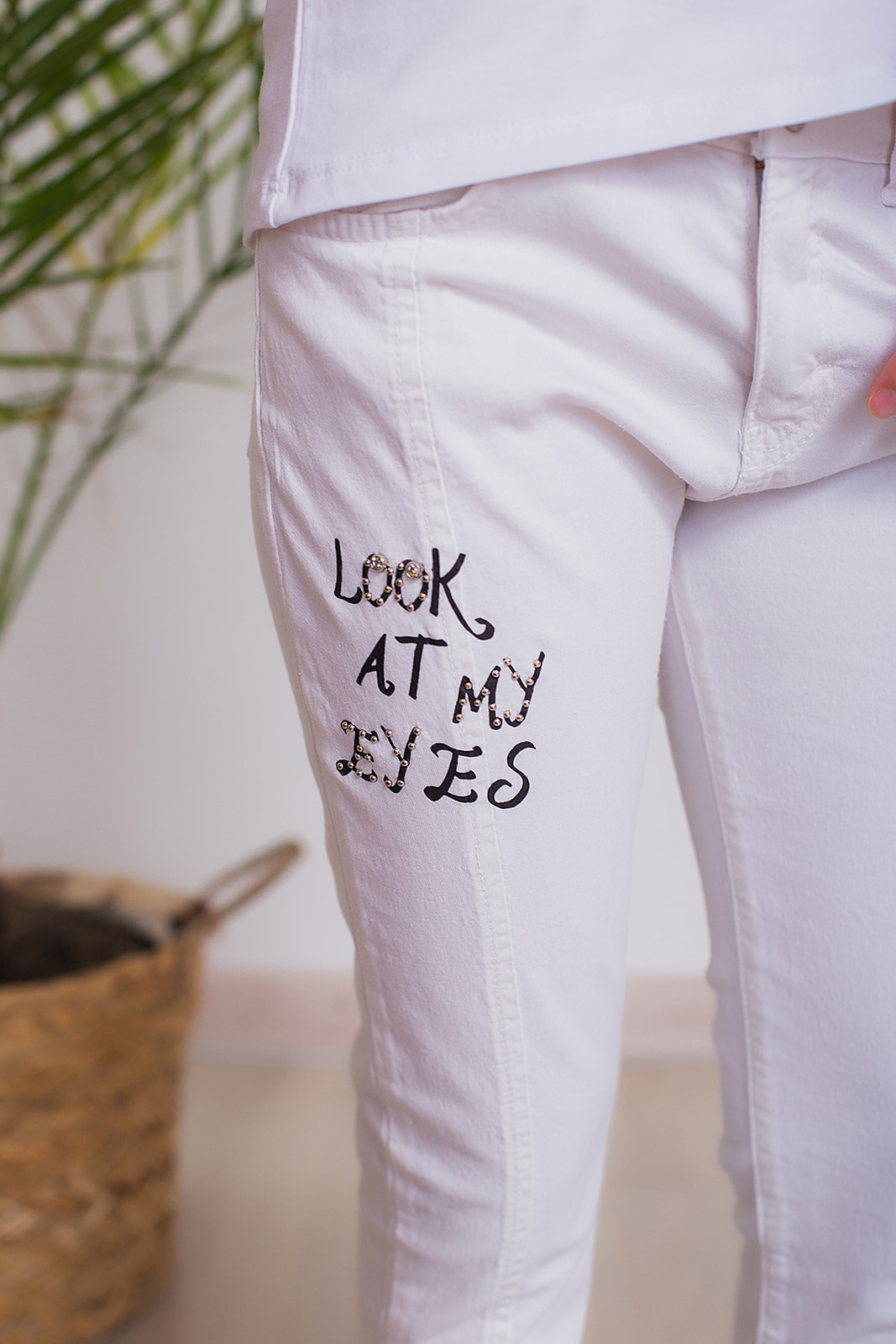 Білі джинси "LOOK" для дівчинки