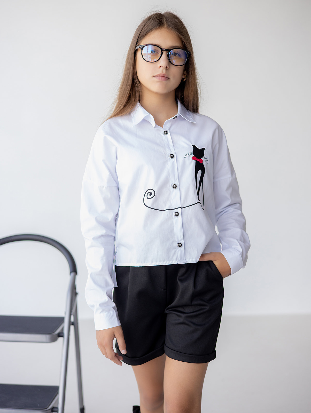 Рубашка "Кошка"  для девочки