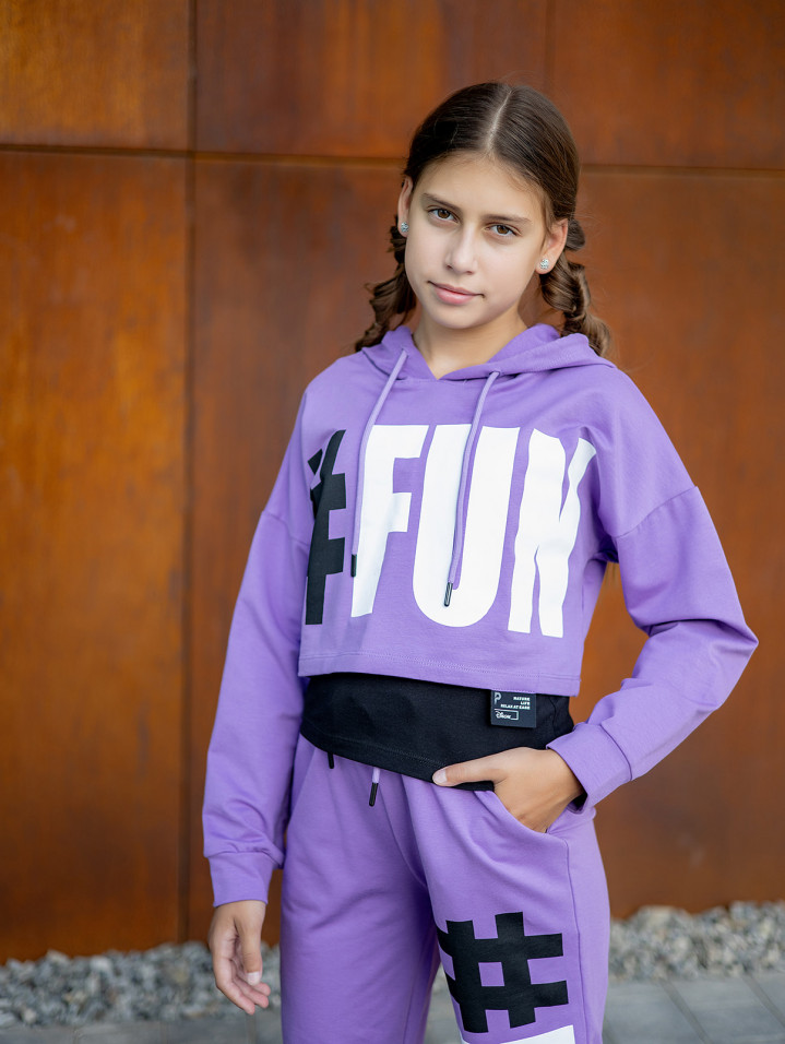 Спортивний костюм трійка "FUN" для дівчинки