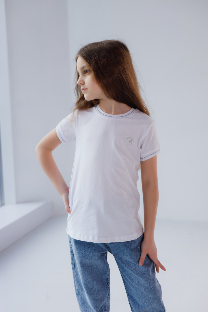 Класична футболка WHITE для дівчинки